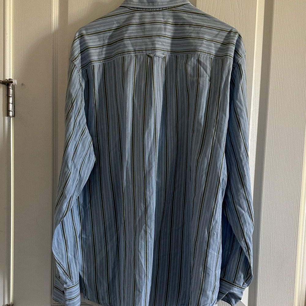 Tommy Bahama Light Blue Striped Button Down Shirt - Picture 2 of 8